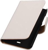 Bookstyle Wallet Case Hoesjes Geschikt voor Microsoft Lumia 430 Wit