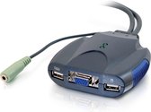 C2G Trulink 2-Port VGA and USB Micro KVM with Audio KVM-switch Blauw