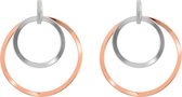 Orphelia ZO-7387 - Oorhangers Circles - Zilver 925 Bicolor - 3.5 cm