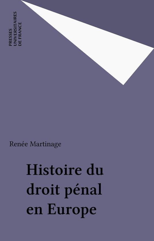 Histoire du droit pénal en Europe - cover
