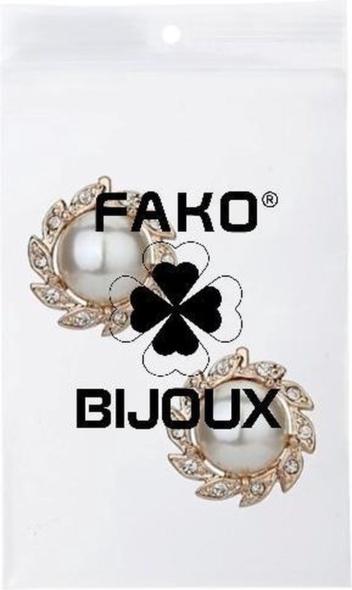 Fako Bijoux® - Clip Oorbellen - Parel Mini - Goudkleurig - Fako Bijoux®
