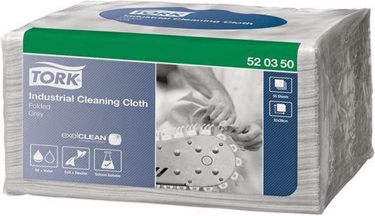 Goedkoopste Reinigingsdoek tork w8 industrial 1laags grijs