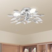 Lamp Plafondlamp Witte en Transparante acryl kristal bladeren