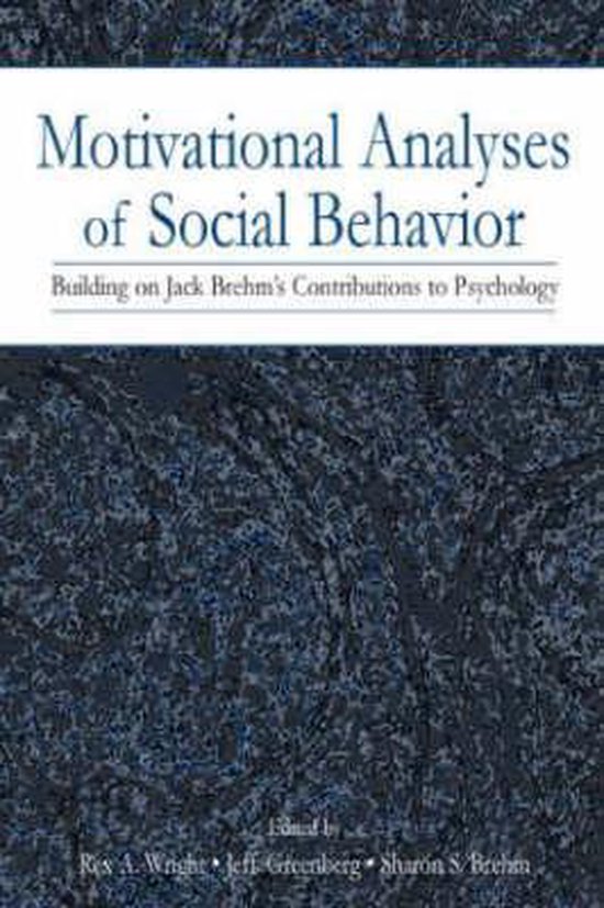 Motivational Analyses of Social Behavior - cover