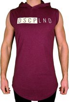Mouwloos Fitness Shirt met Capuchon | Bordeaux (L) - Disciplined Sports
