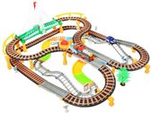 Speelgoed Racebaan XXL 2in1 - Electrische Locomotief, Auto, Brug - Speelgoed Jongens Treinbaan