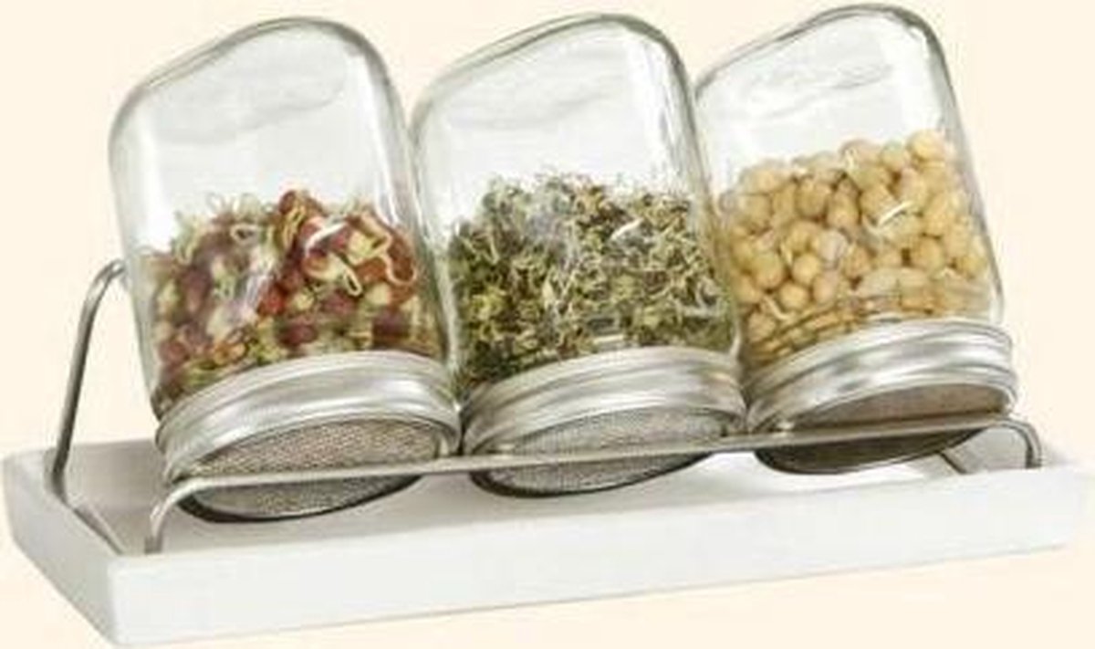 Eschenfelder Kiemglas Systeem 3x750 ml met afdrupschaal wit