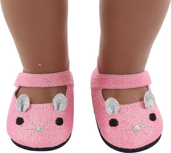Konijn voor Baby born - Roze schoenen met en oortjes -... | bol.com