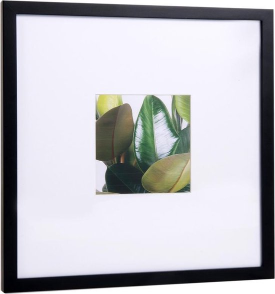 XLBoom Fotolijst Vitro - In Hout - Zwart - Fotoformaat 13 x 13 cm - 32,7 × 32,7 × 1,8 cm