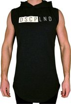 Mouwloos Fitness Shirt met Capuchon | Zwart (XL) - Disciplined Sports