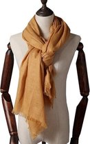 Extra Lange Sjaal – Okergeel – Omslagdoek