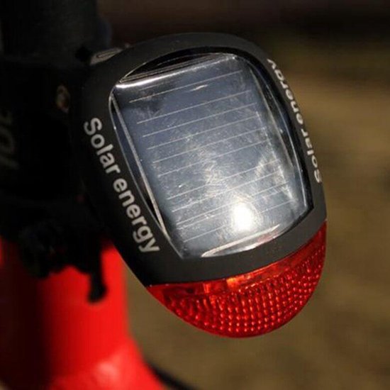 Solar fietsverlichting achterlicht op zonne-energie — afbeelding 3