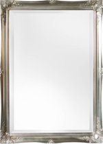 Rechthoekige Ornament Spiegel Ethan Buitenmaat 66x91cm Zilver