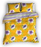 Satin d'Or Thirza - Dekbedovertrek - Lits-jumeaux - 270x200/220 cm + 2 kussenslopen 60x70 cm - Geel