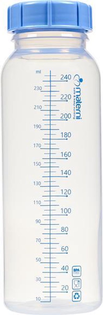 Goedkoopste 30x Materni Moedermelkflessen 240 ml met dop tbv borstvoeding