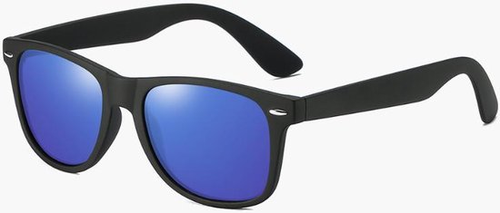 ESTOUS WAYFARER UNI Gepolariseerde zonnebril met zwart frame en blauwe  glazen. | bol