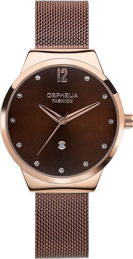 Orphelia Optima OF714813 Horloge - Staal - Bruin - Ø 36 mm