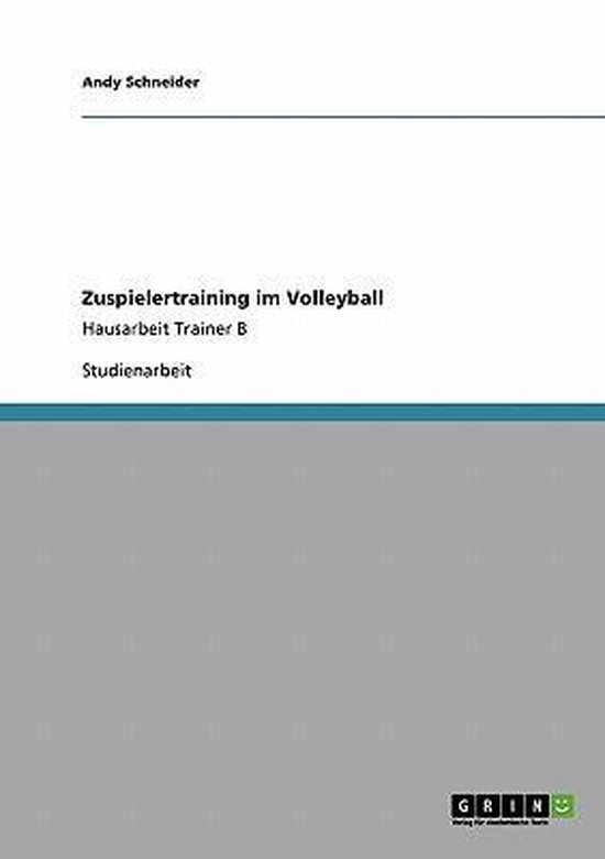 Zuspielertraining im Volleyball - cover