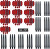 Afbeelding van het spelletje Dragon darts – 10 Sets Ruthless Flights – darts flights – Rood – plus 10 sets Dragon – darts shafts – medium