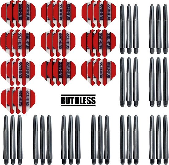 Koto Tribute Darts 14G Black & Silver Set of 3 Barrels, Flights Shafts & Darts Wallet, Fixed Ring Handle