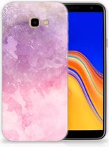 Geschikt voor Samsung Galaxy J4 Plus (2018) Hoesje Design Pink Purple Paint