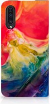 Geschikt voor Samsung Galaxy A50 Smart Cover Watercolor Dark