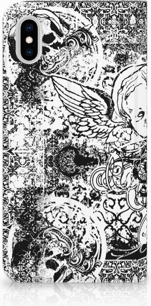 Mobiel BookCase Apple iPhone Xs Max Skulls Angel