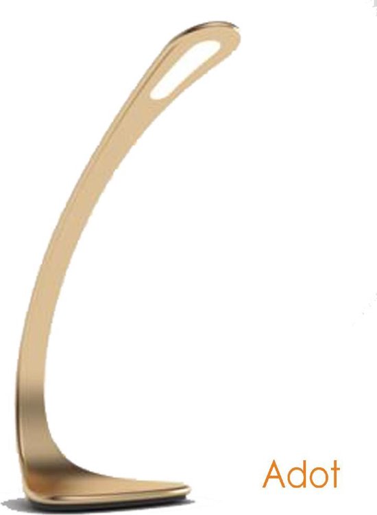 Detecteren borduurwerk Bourgondië Design LED bureaulamp 8W in goudkleurig aluminium. Dimbaar in vier stappen.  | bol.com