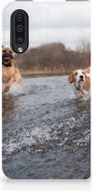 Geschikt voor Samsung Galaxy A50 Bookcover Design Honden
