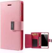 Goospery Luxe PU Leren Wallet iPhone 6(s) plus - Roze