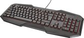 Trust GXT 830 GAMING KEYBOARD IT USB QWERTY Engels Zwart