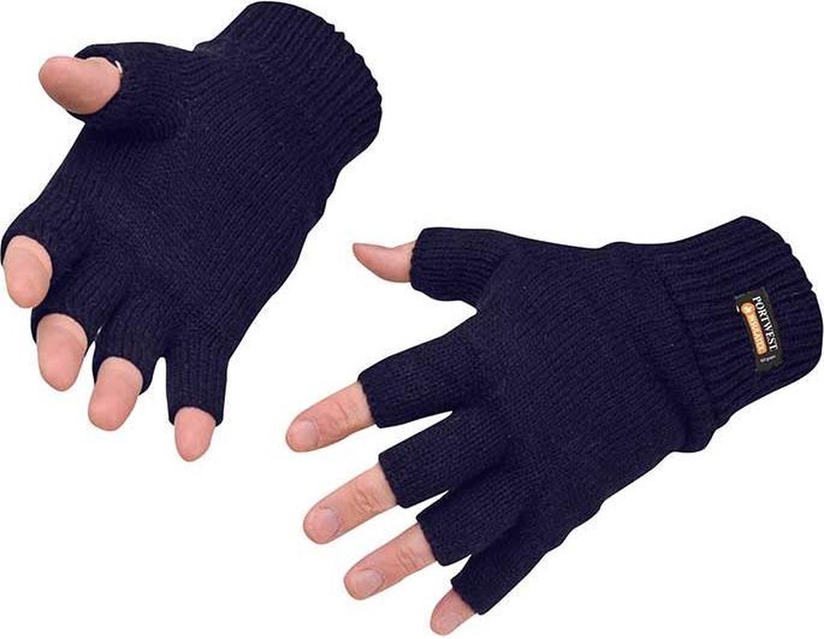 Vingerloze  Handschoenen Gevoerd Donkerblauw - Portwest