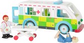Small Foot Ambulance Speelset Hout Wit/groen 32 Cm 5-delig