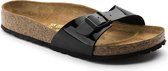 Birkenstock Madrid Dames Slippers Black Patent Regular-fit | Zwart | Imitatieleer | Maat 42