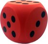 Afbeelding van het spelletje Grote foam dobbelsteen rood 16 x 16 cm - Dobbelspel - Speelgoed