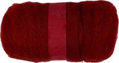 Gekaarde Wol Bordeaux Rood 100gr