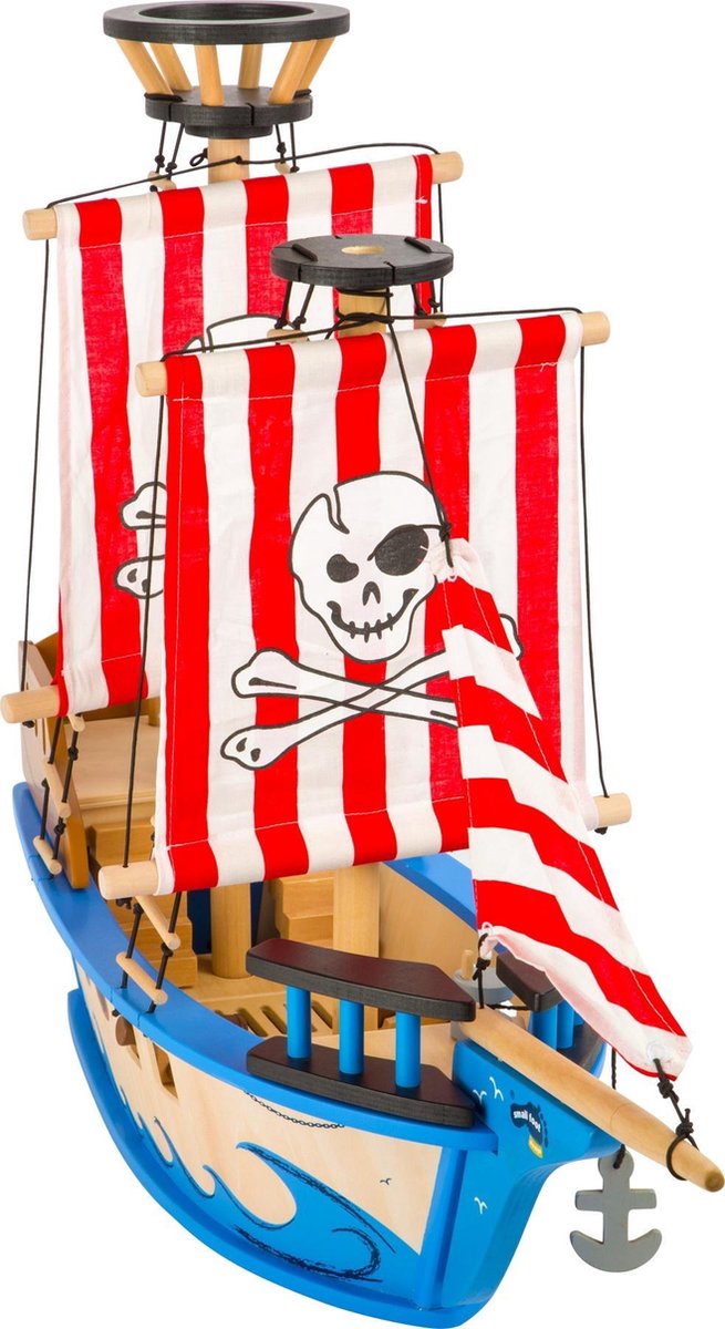 Bateau Pirate En Bois Small Foot - Avec Accessoires & Canon à Boulets | Jeu D'Imagination Pour Enfants 3+