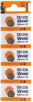5 Stuks (1 Blister a 5st) Vinnic CR1220 3V 40mAh lithium knoopcelbatterij