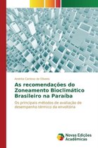 As recomendações do Zoneamento Bioclimático Brasileiro na Paraíba
