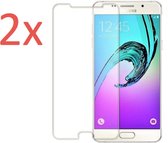 2x Screenprotector voor Samsung Galaxy A5 (2016) - Tempered Glass Screenprotector Transparant 2.5D 9H (Gehard Glas Screen Protector) - (0.3mm) (Duo Pack)