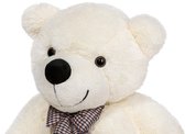 Teddybeer "Tommy" Wit, 148 cm, knuffelbeer, pluche beer, valentijnsdag, cadeau, kado