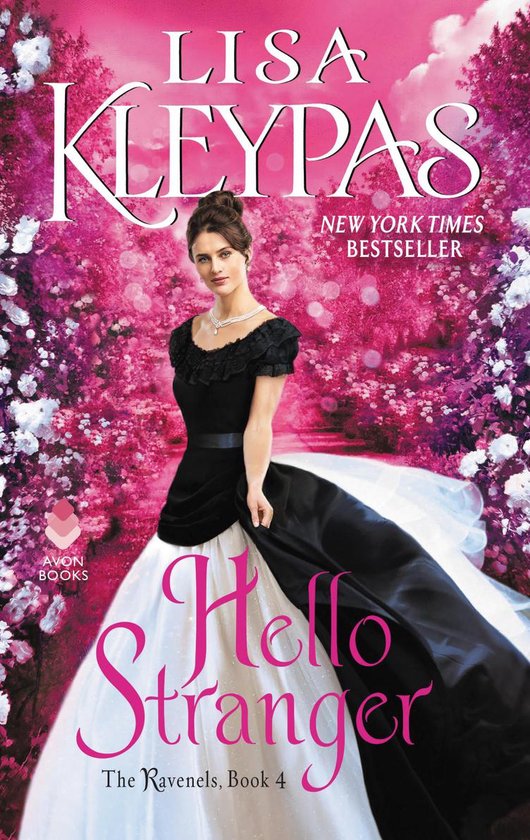 Couverture de livre avec une femme en robe de bal noire et blanche, avec des fleurs roses en arrière-plan.