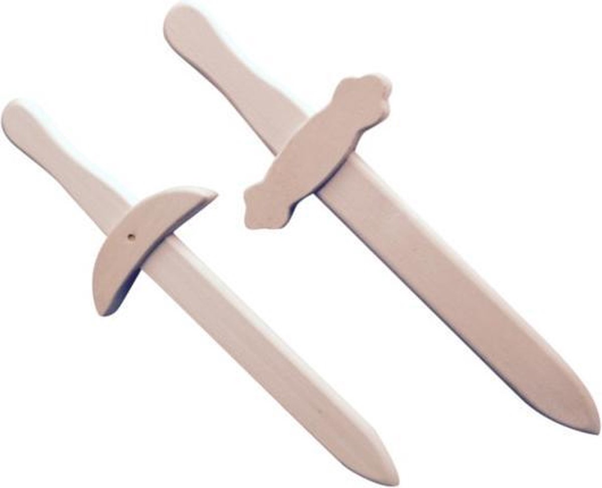 Houten Piratenmessen 34 cm | 2 Stuks