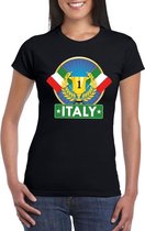 Zwart Italie supporter kampioen shirt dames L