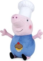 Mega grote knuffel van Peppa George als kok, 45 cm