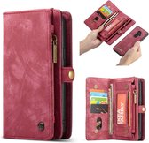 CASEME Samsung Galaxy S9 Plus Vintage Portemonnee Hoesje -Rood