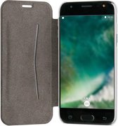 Samsung Galaxy J3 (2017) Hoesje - XQISIT - Adour Serie - Kunstlederen Bookcase - Zwart - Hoesje Geschikt Voor Samsung Galaxy J3 (2017)