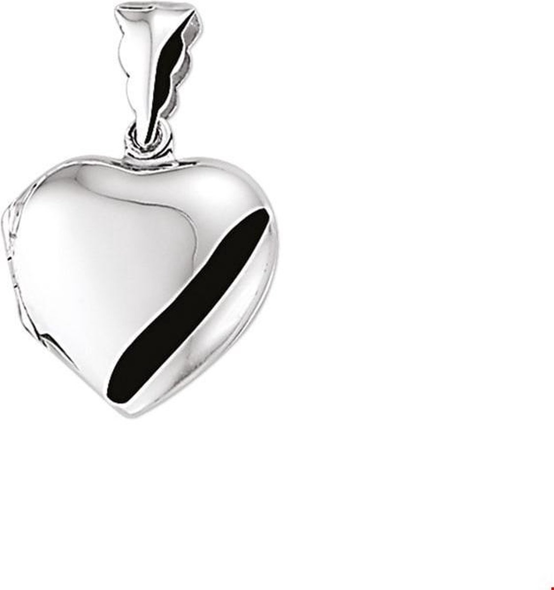 medaillon hart zilver gerhodineerd