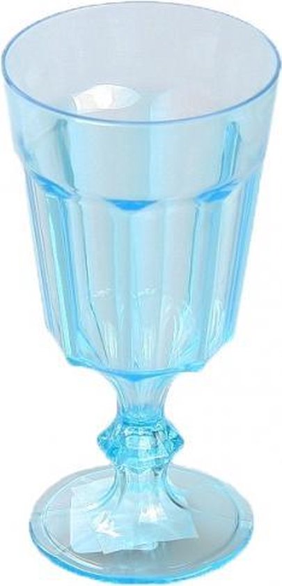 Plastic wijnglas blauw 15 cm | bol.com