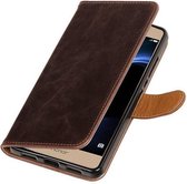 Pull Up TPU PU Leder Bookstyle Wallet Case Hoesjes voor Huawei Honor V8 Mocca